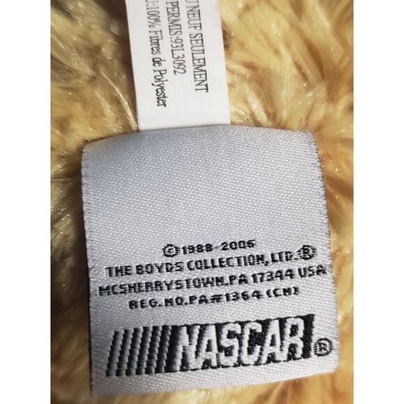 Baby Boyds Collection Nascar Limited Edition Bear Soft Stuffed Plush Baby Rattle - Picture 4 of 6